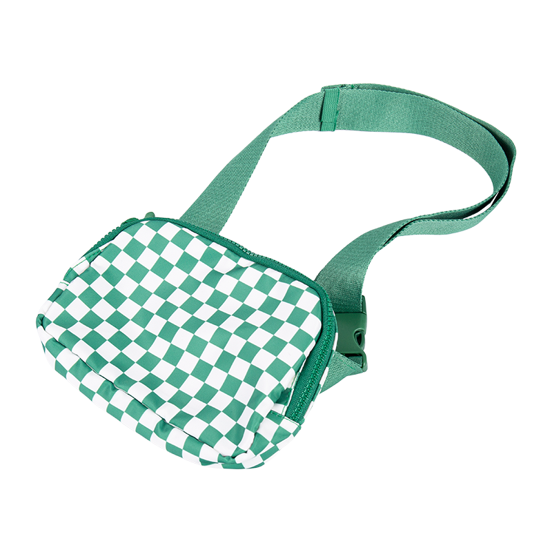 Checkerboard Print Crossbody Midjepose